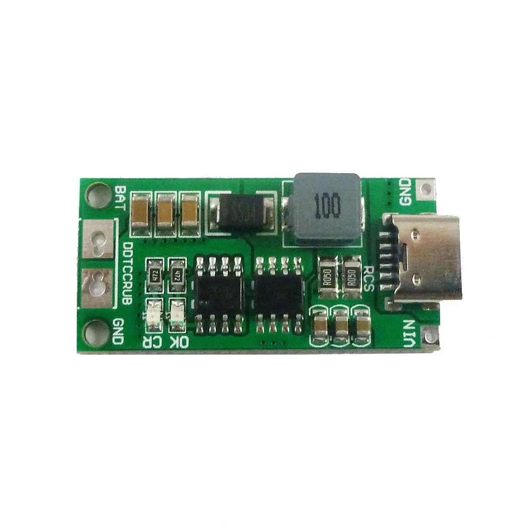 

DDTCCRUB 1A/2A/4A 2/3/4 Cell Lithium Battery Charging Board Step Up Module Boost Converter Type-C Li-ion Battery Charger Board