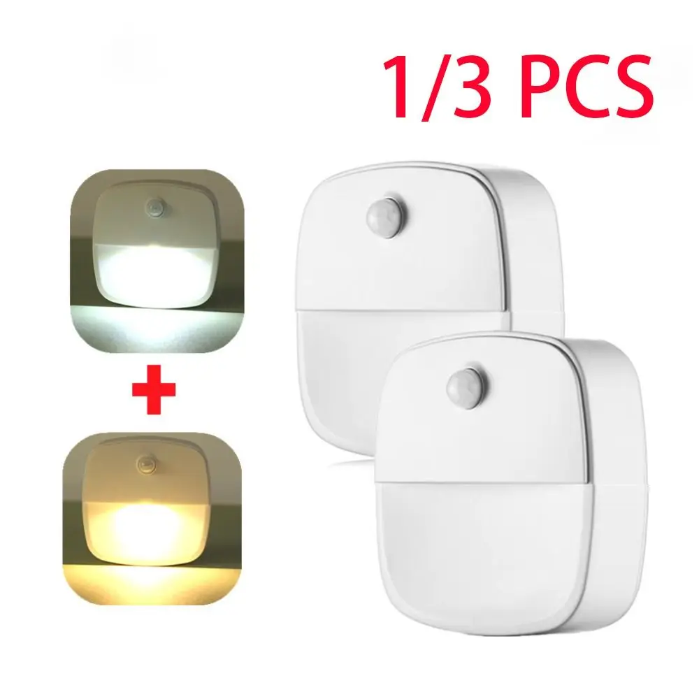 

1/3Pcs Wireless Motion Sensor Light Intelligent Mini Intelligent Light AAA Battery Powered Body Induction Lamp Bedroom Wall