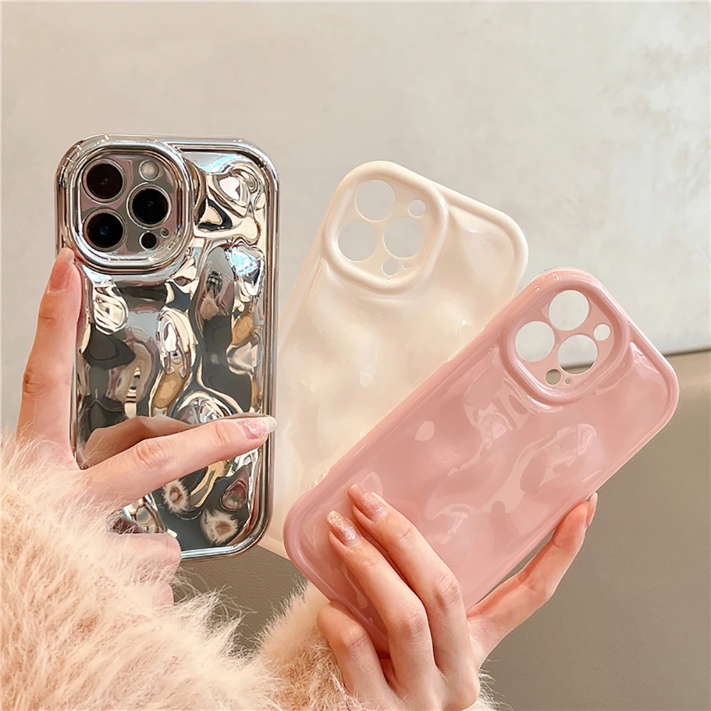 

3D Luxury Candy Solid Color Cute Plating Shockproof Case For iPhone 14 12 11 Pro Max Soft Back Cover For iphone 13 Pro Case