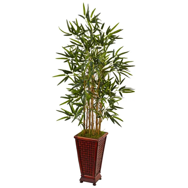 

Bamboo Artificial Tree in Decorative Planter, Green