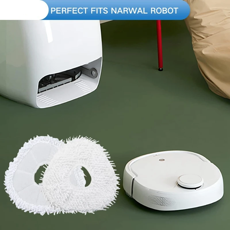 Promotion! Resuable Mop Cloth For Robot Sweeping Narwal T10 Accessories Parts Microfiber Filter Side Brush |
