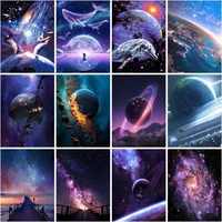 5d diy full drill planet landscape diamond painting kits for adult diamond embroidery cross stitch mosaic home decor crafts