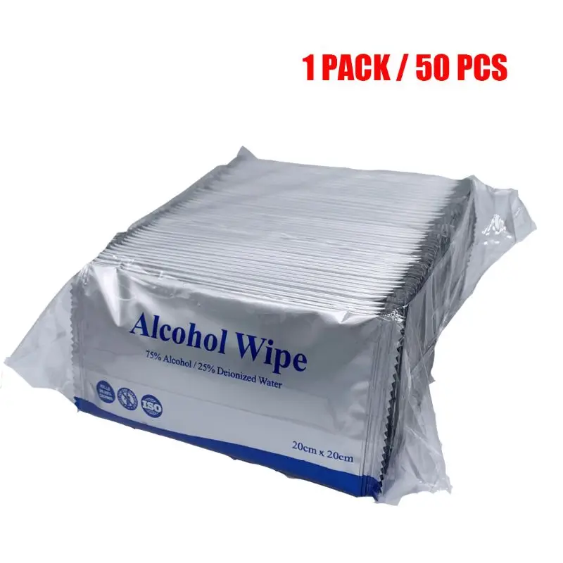 

1 PACK/50PCS 75% Alcohol Wet Wipes 75% Alcohol Wipes Cleaning Wet Wipes Daily Disinfecting Use for Hand Home House Travel P8DD