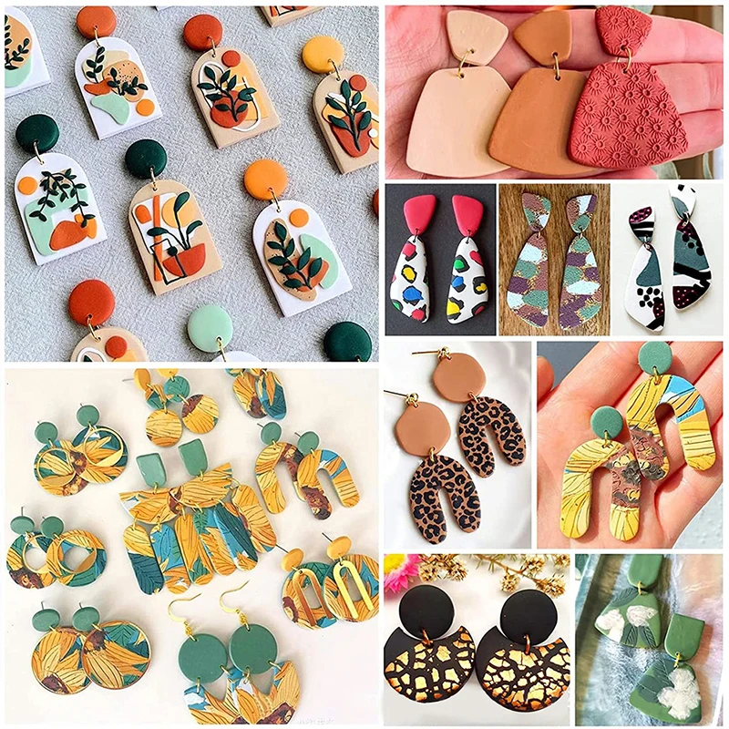 

18PCS/set Different Shapes Polymer Clay Cutters Earring Making Supplies Crafts Clay Jewelry Cutting Tools Accessories