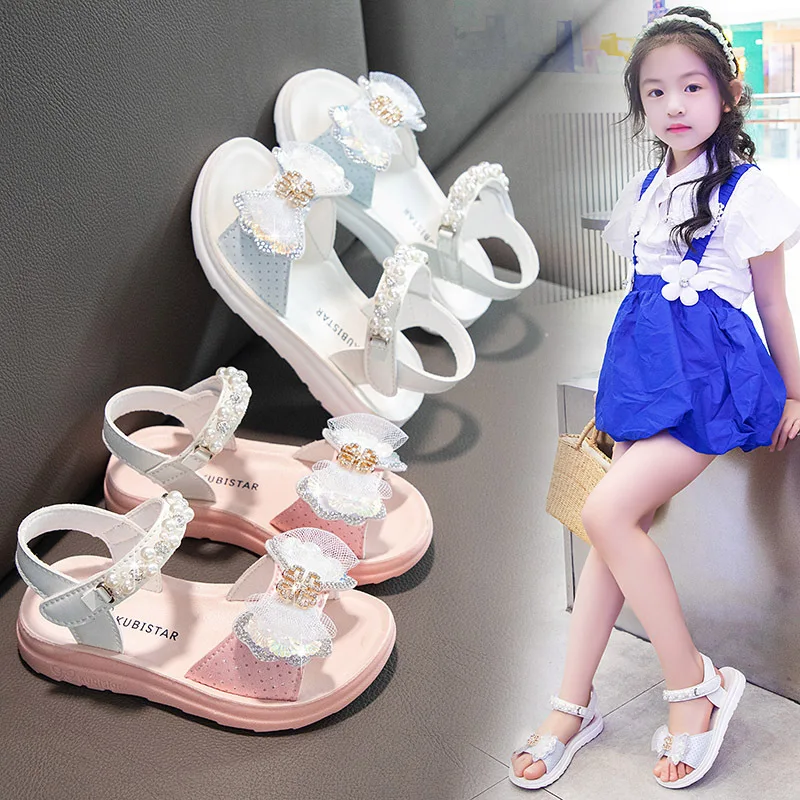 2022 Summer Children Sandals New Girls Butterfly Knot Light Kids Casual  Shoes Cute Pearl Flat Girls Princess Shoes Free Shipping - купить по  выгодной цене | AliExpress
