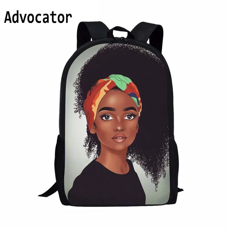 2022 New 3 Pieces Fashion Afro Black Girls Design Teen Backpacks Boys Girls School Bags Pencil Case Shoulder Bags