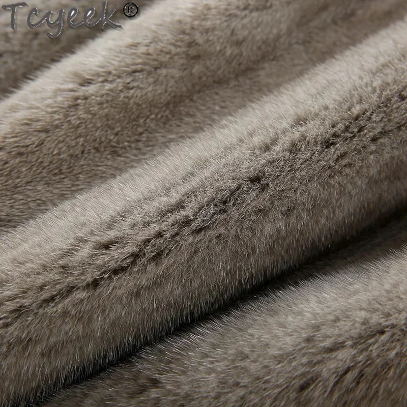 Норковый жилет Tcyeek из натурального меха женская зимняя куртка пальто верхняя