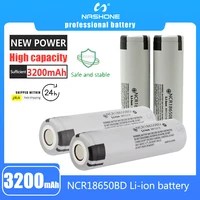 18650 lithium battery 3 7v 3200mah 10a ncr18650bd original li ion rechargeable large current cell batteries diy for flashlight