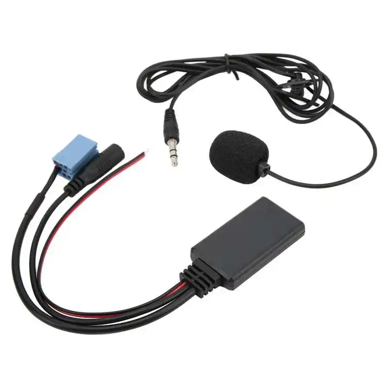 

Bluetooth5.0 AUX IN Cable 3.5mm Jack ISO 8Pin 7 607 897 093 Handsfree Microphone Replacement for Bora for Blaupunkt
