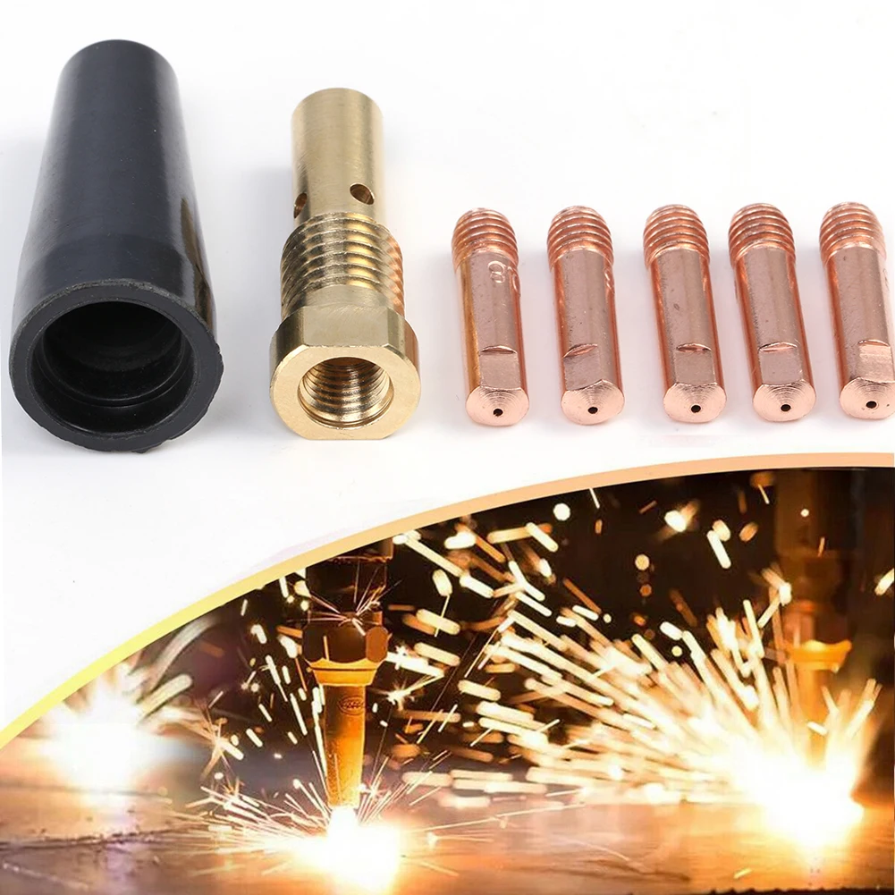 

7 шт., Сварочные насадки для гофонарь, аксессуары для сварки, внешний наконечник сопла без запаха 0,8 мм/0,9 мм, безгазовая насадка для века FC90 с ...