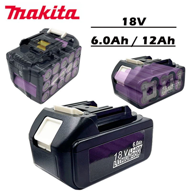 

100% совместимая с Makita 18 в Ач/12 Ач перезаряжаемая батарея для электроинструмента литий-ионная сменная батарея LXT BL1860B BL1860 BL1850 DHP482RFX9