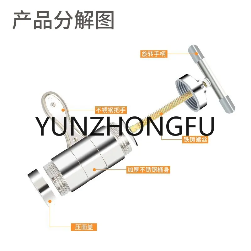 

Factory Direct Selling Small Noodle Machine, Household Manual Hand Screw Noodle Press, Stainless Steel Extrusion