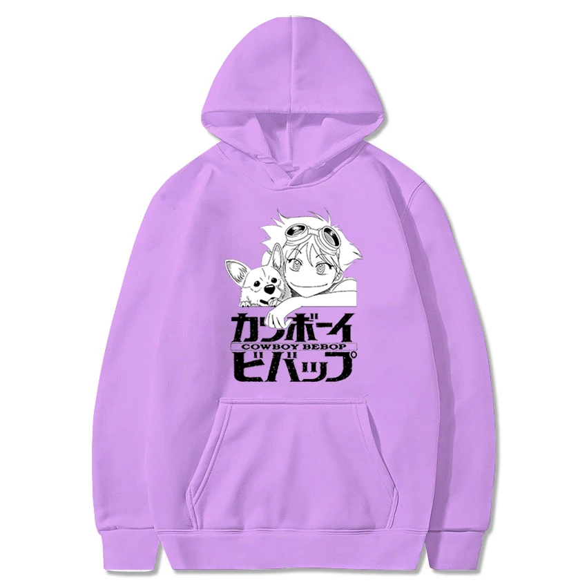 

Japanese Animation Cowboy Bebop Hoodies Corgi Ein The Data Dog Funny Graphic Hoodie Cowboy Bebop Team Harajuku Anime Sweatshirts