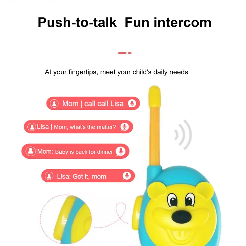 Parent-child Lnteractive Game Mini Toy Boy Girl Handheld Radio Phone Cartoon 2022 Christmas Birthday Gift Children Walkie-talkie