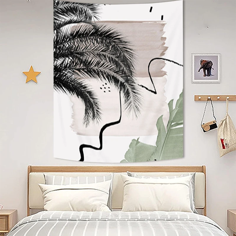 

Эвкалипт Веерная ладонь, 1 постер, украшение для дома, настенный гобелен, эстетический декор для комнаты, роскошные гобелены, Декор, ткань для спальни