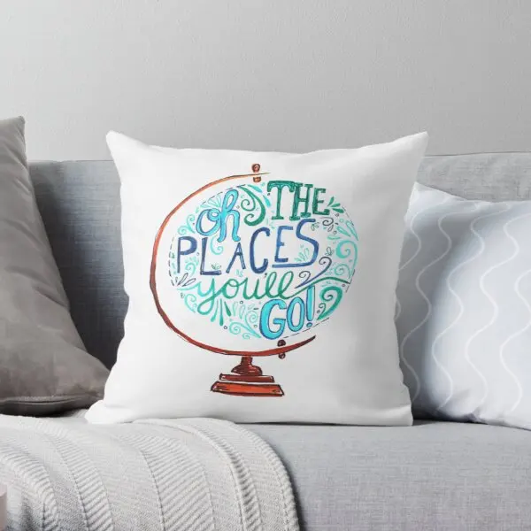 

Oh The Places You Ll Go Vintage Typogr Printing Throw Pillow Cover Car Fashion Cushion Decor Case Bed Pillows not include