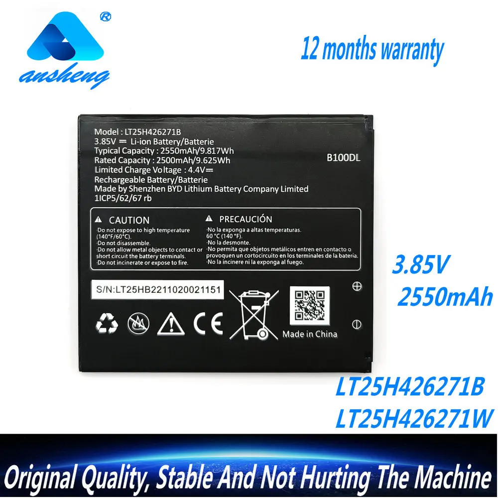 

New Original 3.85V LT25H426271B LT25H426271W Battery For AT&T RADIANT Core U304AA BLU View 1 B100DL Wiko SAS U307AS Fits