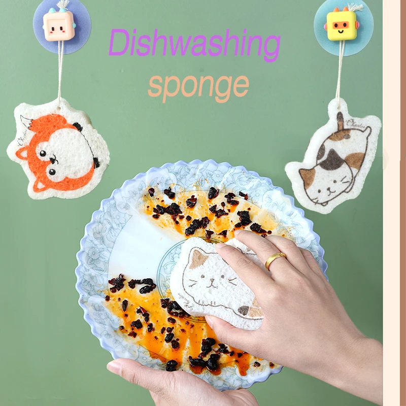 

Kitchen Tools Cleaning Dishwashing Sponges Cute GT New Wood Pulp Sponge Pan Pot Dish Wash Household Cleaning Towel Washing Rag