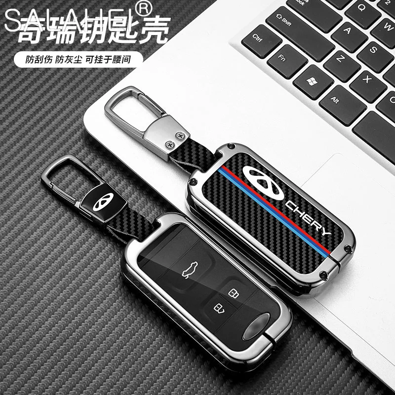 

Zinc Alloy Car Remote Key Case Cover Protector Shell For Chery Tiggo 4 7 Arrizo 5 3 Tiggo 8 Glx 2019 2020 Keychain Accessories