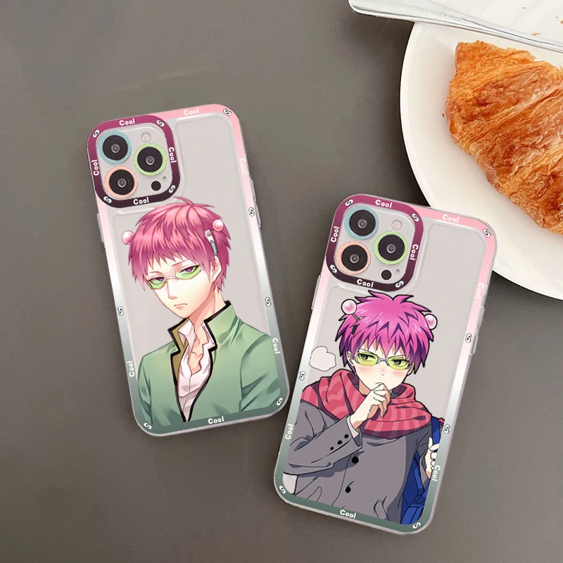 

Saiki Kusuo Phone Case For IPhone 14 13 12 11 Pro Max Mini X Xs XR 6 7 8 Plus SE 2020 Transparent Case