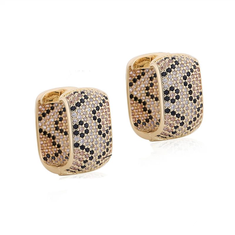 Женские популярные круглые серьги-кольца с леопардовым дизайном ювелирные