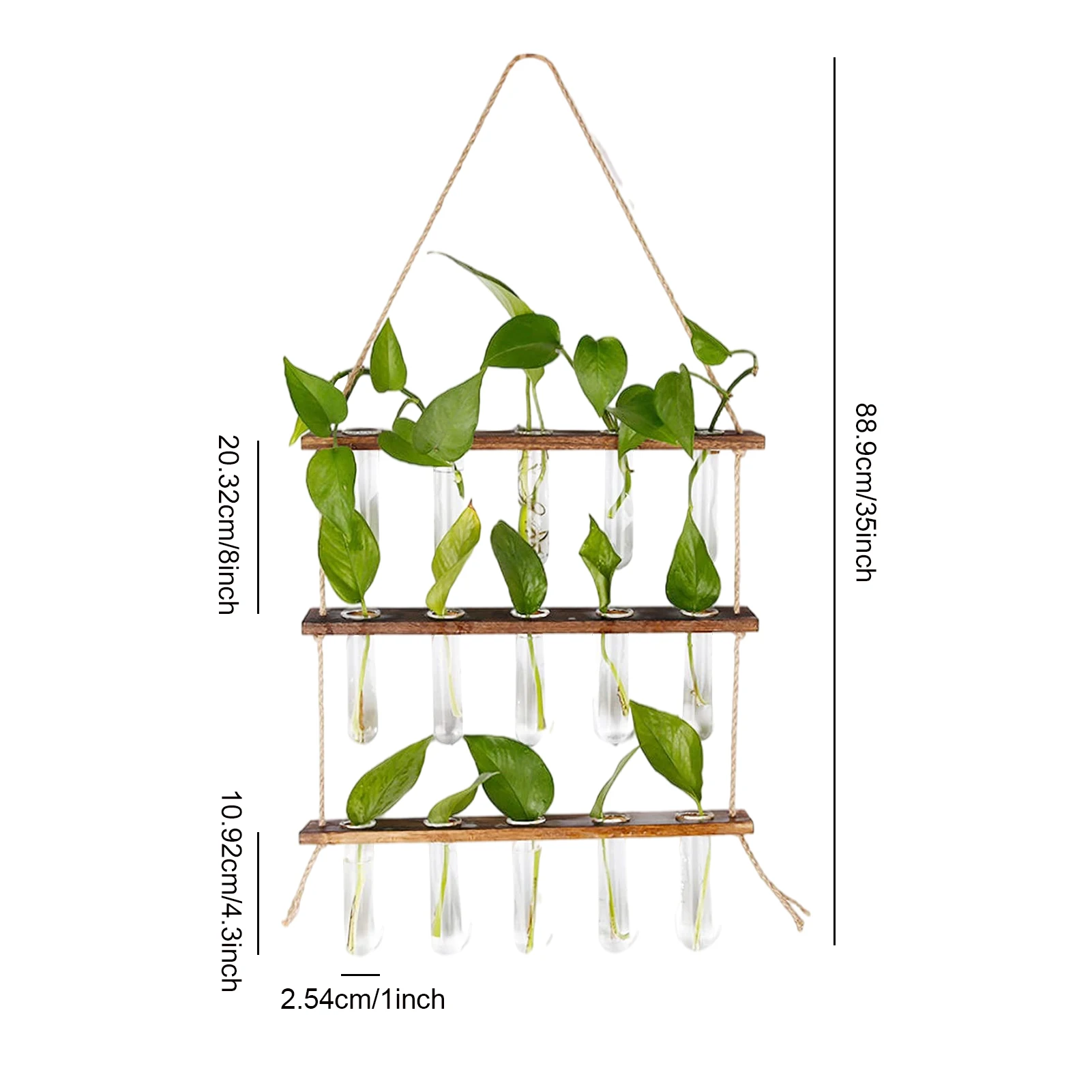 Retro Wall Hangings Planter Home Outdoor 3 Tiered Test Tube Flower Vases Transparent Vase Hydroponic Terrarium Plant Pot | Дом и сад