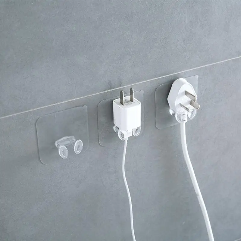

5PCS Transparent Strong Self Adhesive Door Wall Hangers Towel Handbag Hooks Plug Hook For Kitchen Bathroom Accessories