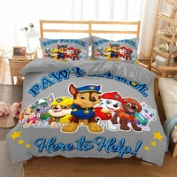paw patrol quilt cover pillowcase bed sheet bedding home textile three piece set kids cartoon printing baby shower home decor