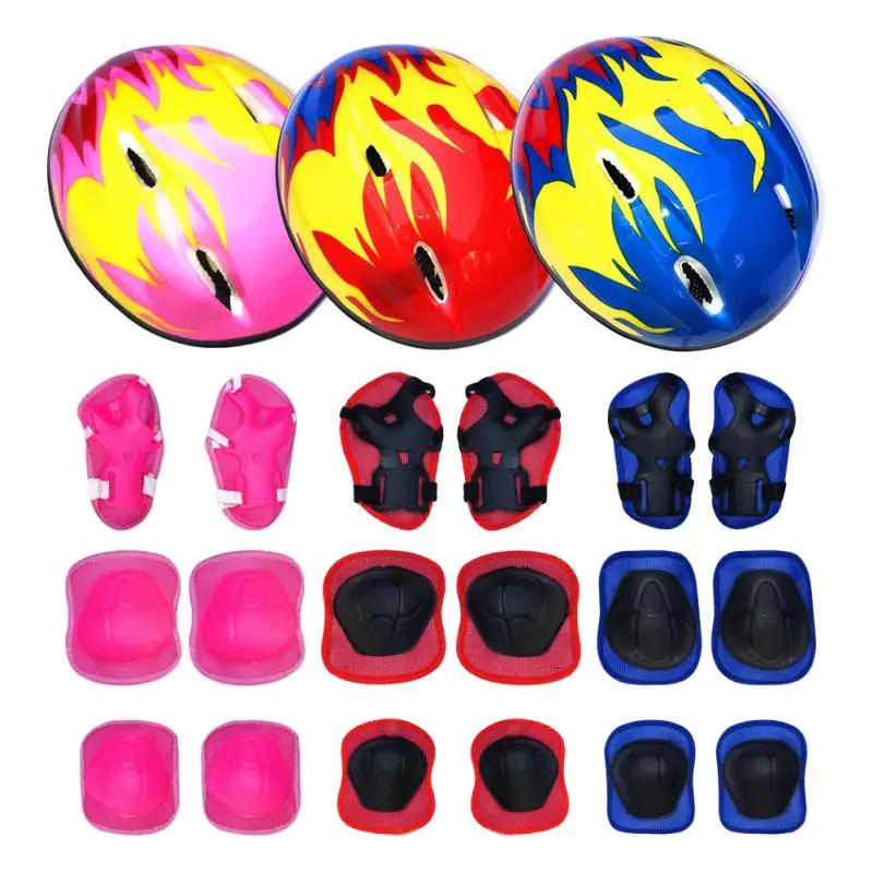 

Kids Skating Bike Helmet Protective Gear Sets Knee Elbow Pads Children's Sports Child Cycling Motorcycle Roller Skating Helmet