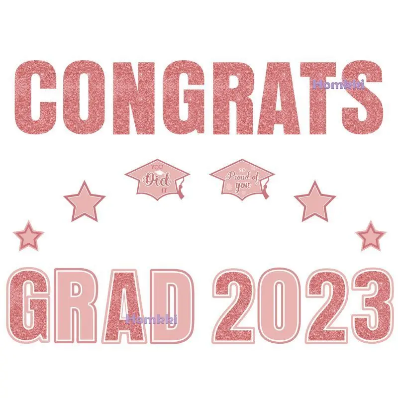 

22Pcs Congrats Grad 2023 Magnet Stickers Decoration for Graduation Cap Reflective Car Fridge Decals for College Prom Party Decor