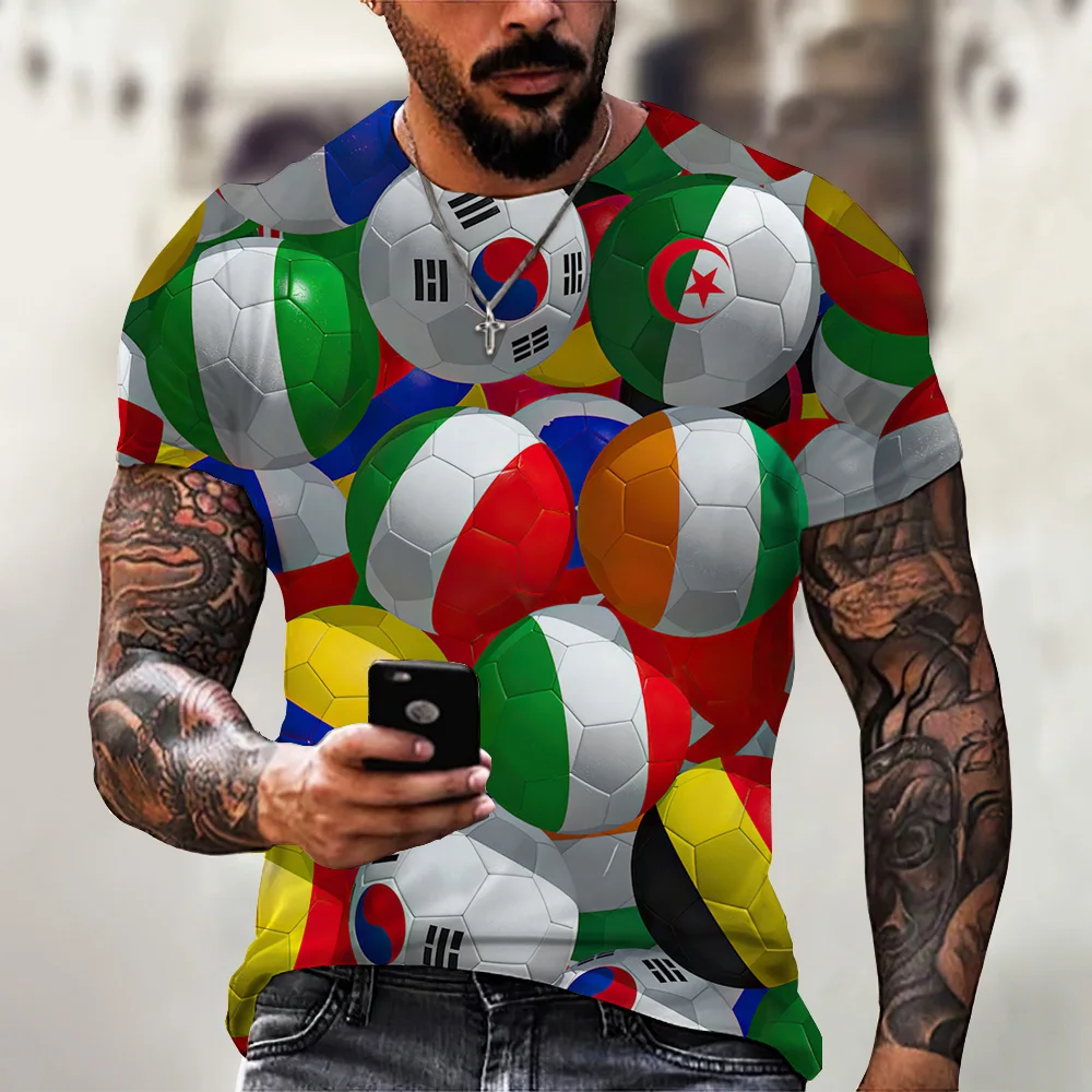 

Qatar Unisex 2022 Summer T Shirt For Men Retro Men's Tshirt Fan Cultural Shirt World Soccer Team Uniform Football Tshirts Top