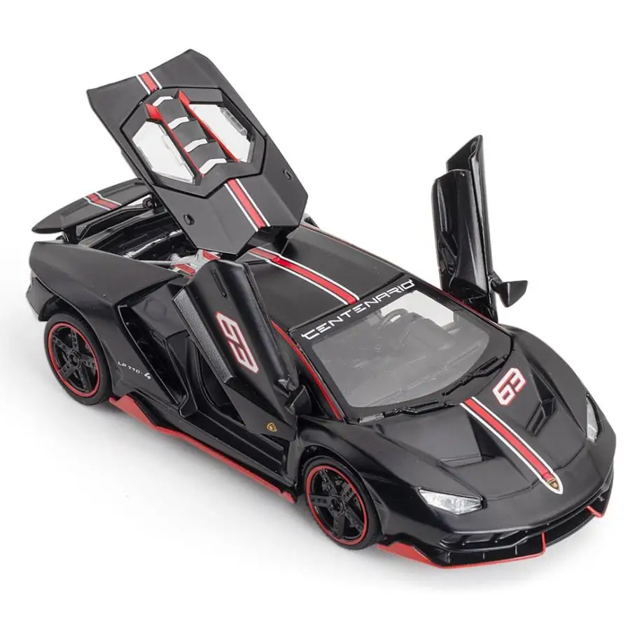 

1:32 Scale Super Sport Car Metal Model Light And Sound Lamborghinis Centenario Lp770-4 Diecast Vehicle Toys Collection For Gift