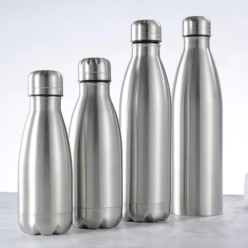 

1000ml Sports Stainless Steel Water Bottle Single Wall Hot Cold Water Cola Bottle Insulated Vacuum Flask for Kids School