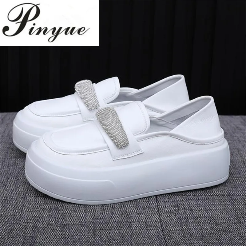 

Женские Туфли Мэри Джейн, Натуральная Воловья кожа, на толстой подошве, удобные, на танкетке, 4 см, без застежки, на лето