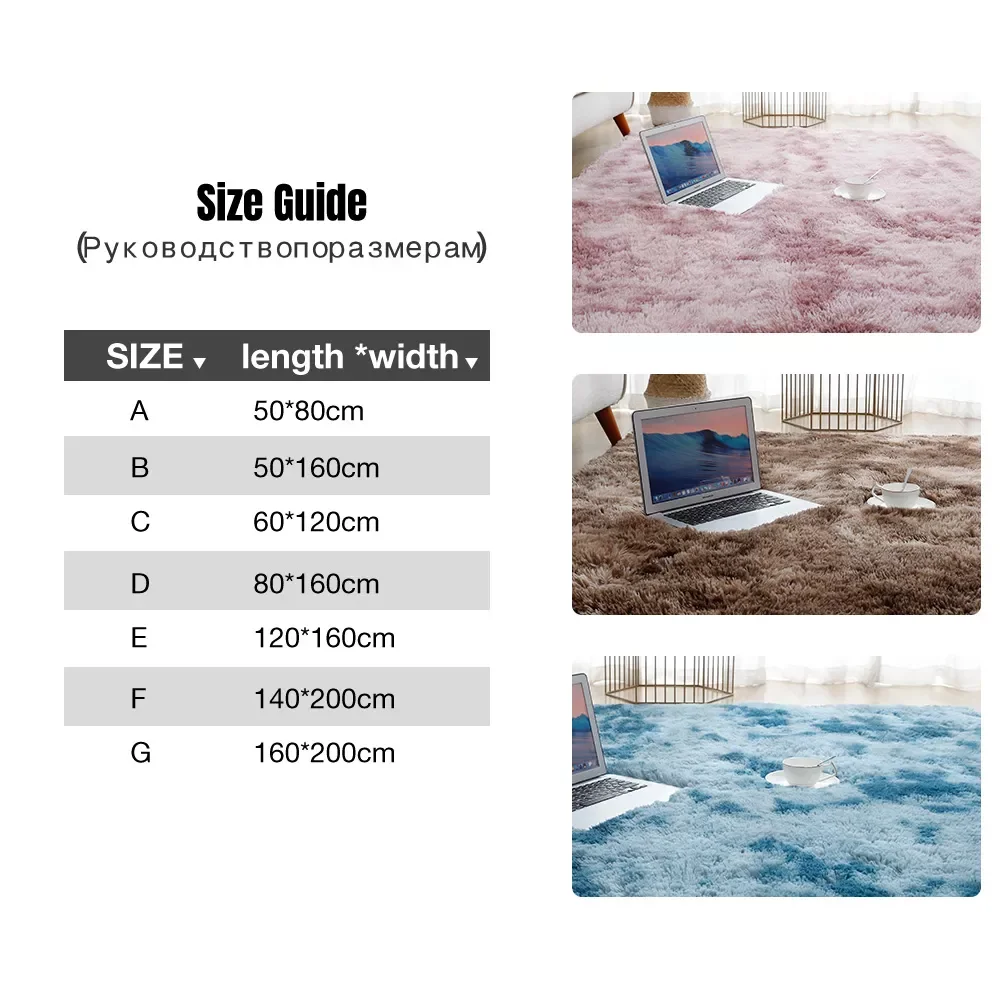 

Thick Carpet for Living Room Plush Rug Children Bed Room Fluffy Floor Carpets Window Bedside Home Decor Rugs Soft Velvet Mat
