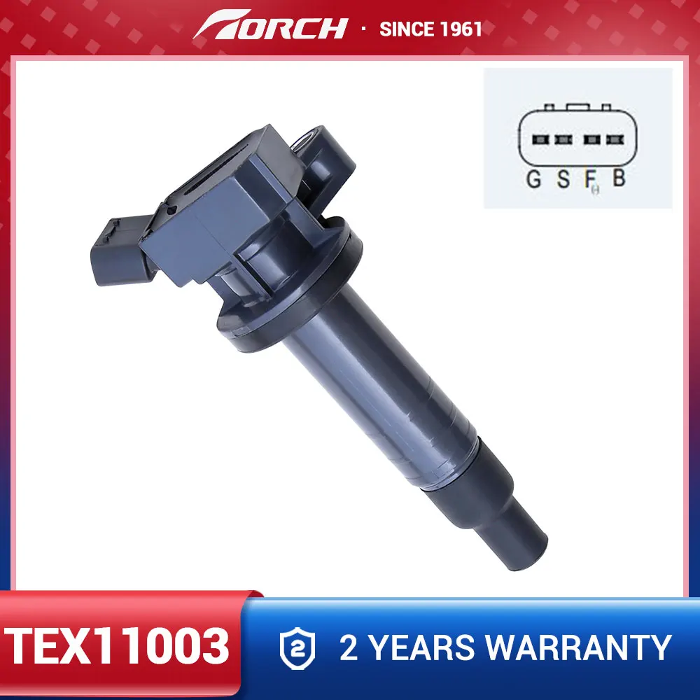 

Ignition Coil Torch TEX11003 Replace for Toyota 94859441 90919-02239 90919-T2002 90080-19019 90919-02262 90919-T2006 90080-19015