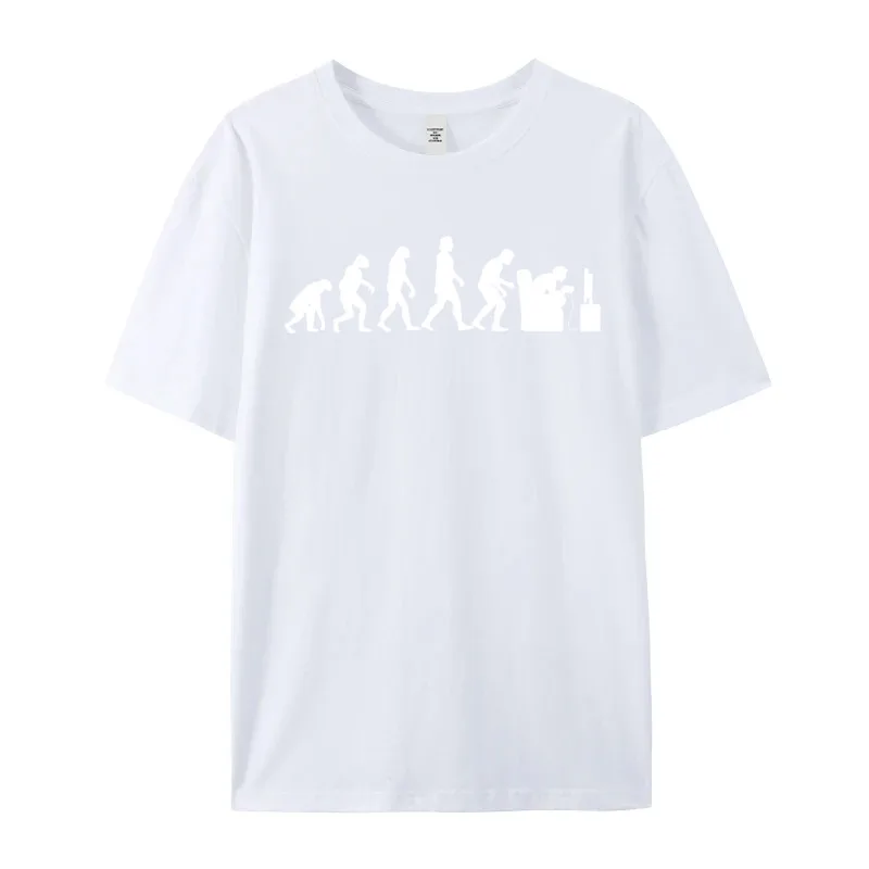 Фото Crazy GAMING EVO UTION Funny Retro Casual Short Sleeve Christmas Tops Tees Discount O-Neck Cotton Tops T Shirt Mens T-Shirt №4