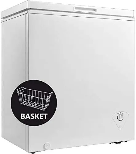 

Chest Freezer 7.0 Cubic Feet with Removable Basket Flip-up Lid Deep Freezer Adjustable Temperature, for Apartment Home Kitchen G
