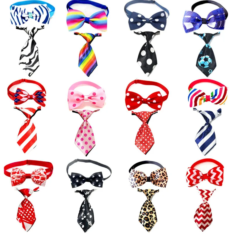 

Wholesale 12 Pcs Pet Tie and Bow Tie Sets Dog Cat Tie Kitten Pupply Grooming Bow Tie Holiday Party Decorations Pet Accessories