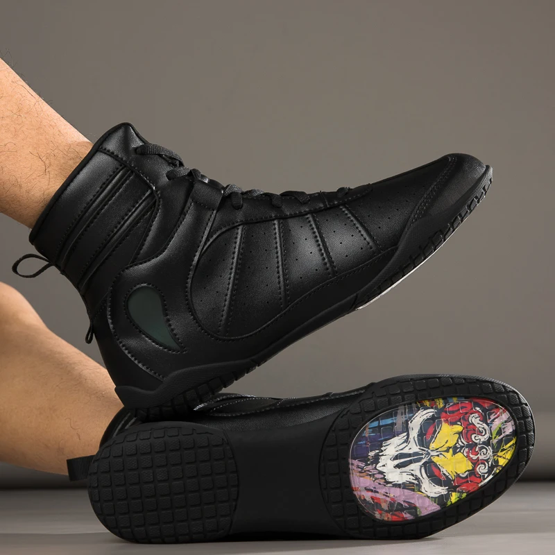 Teenager Boxing Shoes Men and Women Luxury Wrestling Sports Shoes Outdoor Fitness Antiskid Wrestling Shoes Size 36-46