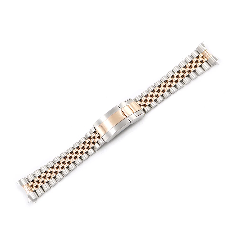 CARLYWET 22mm Hollow Curved End Solid Screw Links Replacement Jubilee Watch Band Bracelet Loops For Sekio SKX007 SKX009