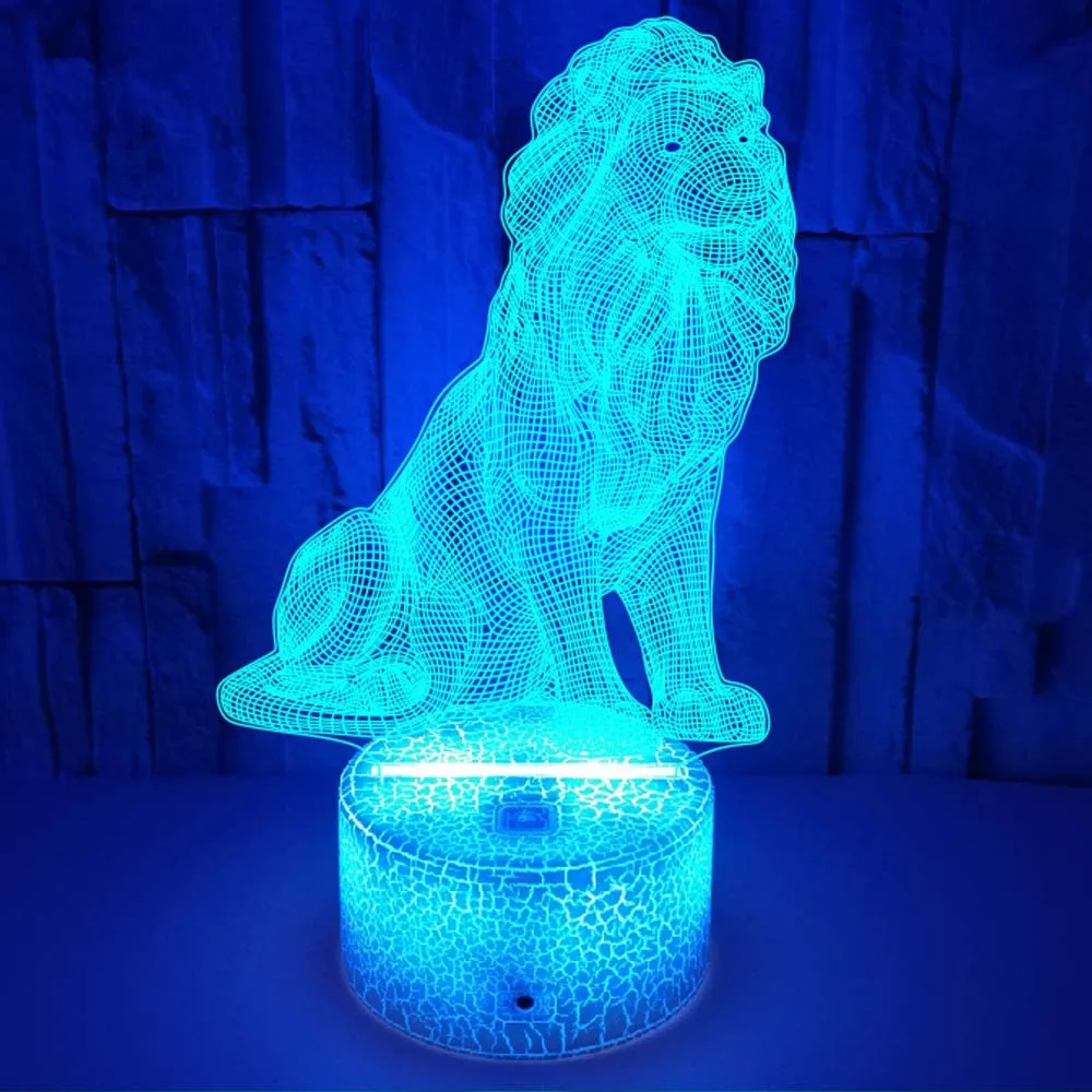 

Nighdn Lion Night Light Led Night Lamp for Kids Bedroom Decoratioon Child Nightlight Color Changing Acrylic Table Lamp Gifts