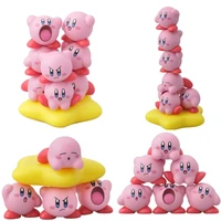 10pcs kirby figure toy anime action figures collection pvc model stacking rings dolls kawaii home decoration for kids gifts