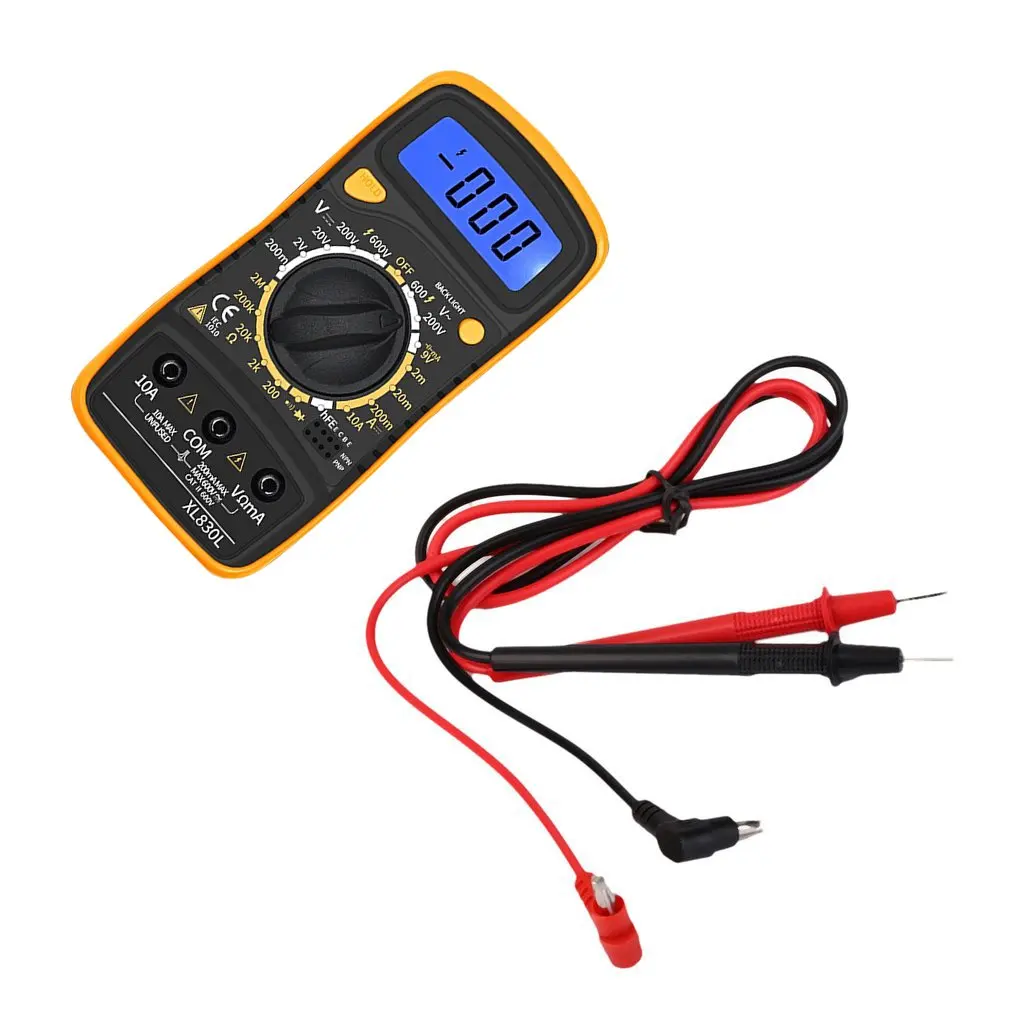 

New Digital Multimeter XL830L Volt Meter Ammeter Ohmmeter Yellow Tester