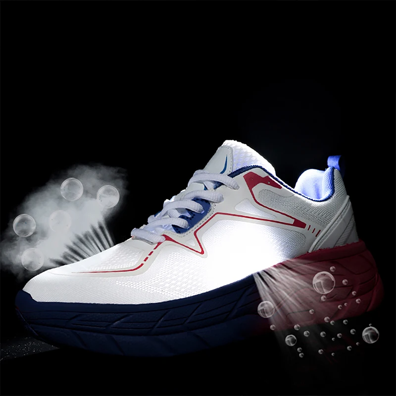 Mens Womens Fashion Platform Sneakers Lace-Up Chunky Sole Sport Shoes Casual Thick Sole Unisex Shoes