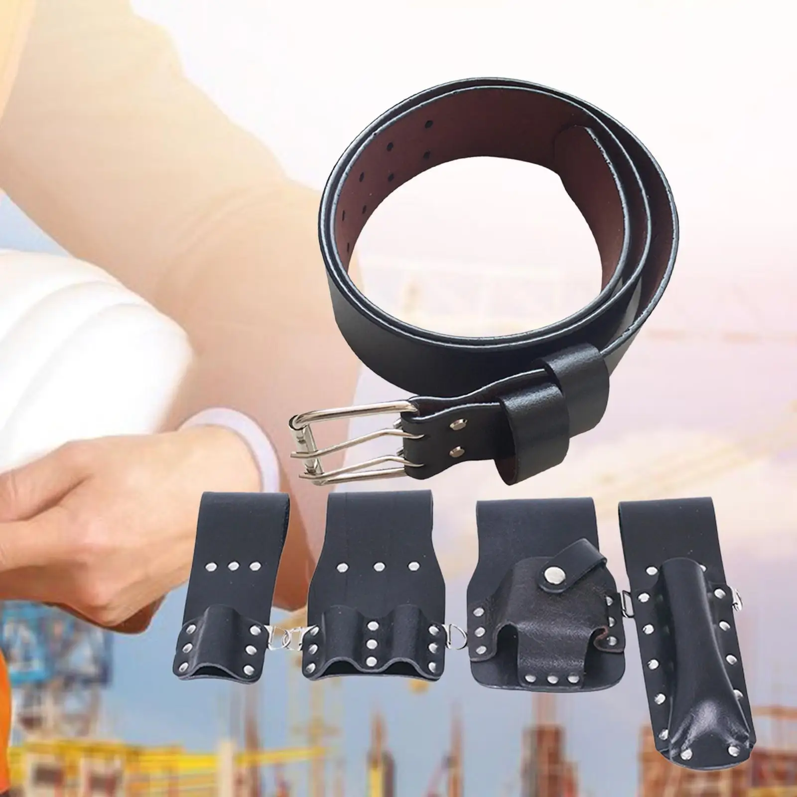 

Сверхмощный ремень для садоводства, регулируемый пояс для деревообработки, 4 кармана, органайзер для рабочего ремня электрика