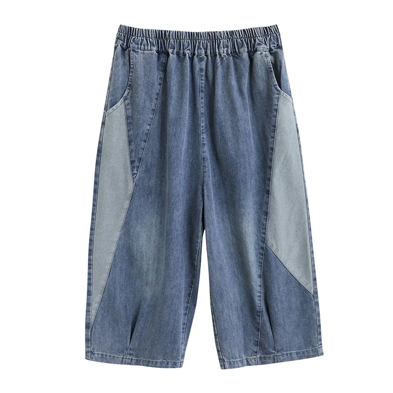 Женские винтажные шорты в стиле пэчворк летние модные однотонные Свободные