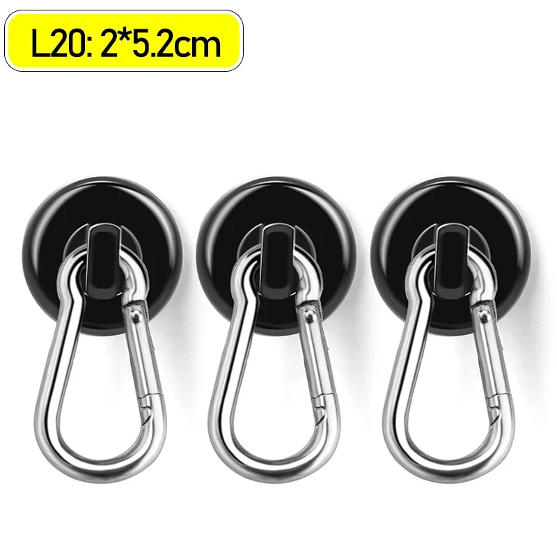 

6/1 шт. сильные магнитные крючки, сверхмощный магнитный крючок с 360° ° Поворотная пряжка-карабин для магнитов на холодильник, подвесные вешалки