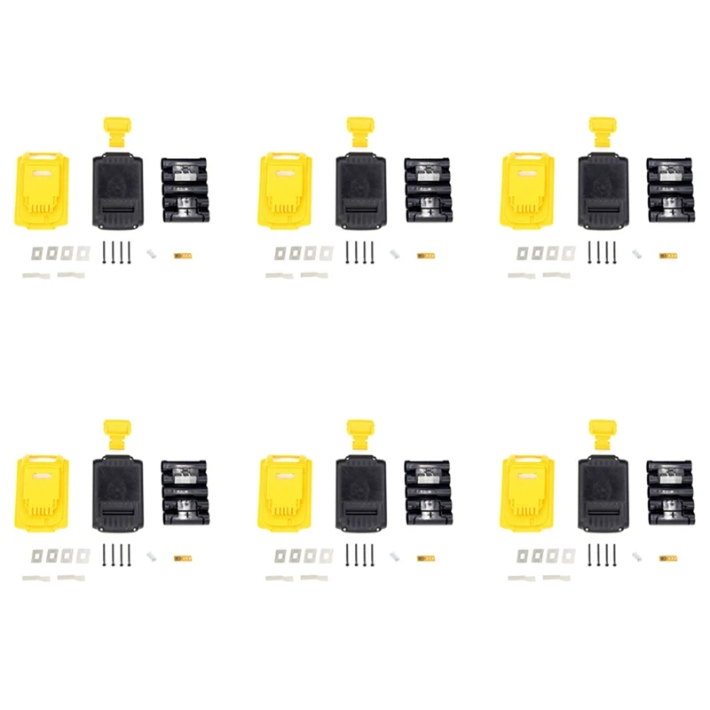 

6X Battery Replacement Plastic Case For Dewalt 20V DCB201,DCB203,DCB204,DCB200 18V Li-Ion Battery Cover Parts