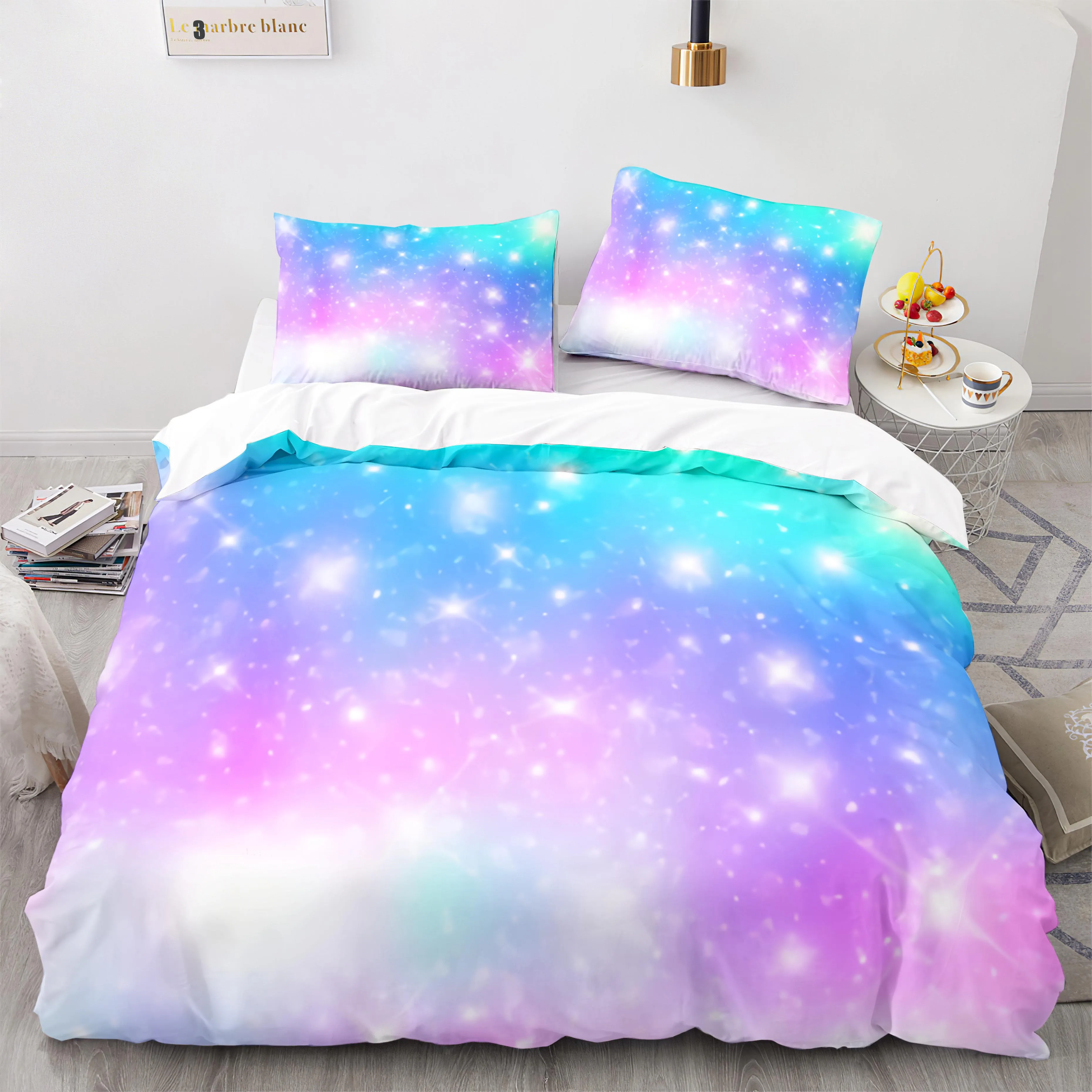 

Colorful Rainbow Bedding Set Single Queen King Size Rainbow Bed Set Aldult Kid Bedroom постельное бельё 3D Print Twin Full